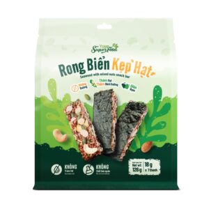 Rong biển kẹp hạt Your Superfood (Seaweed with mixed nuts snack bar) - 126g