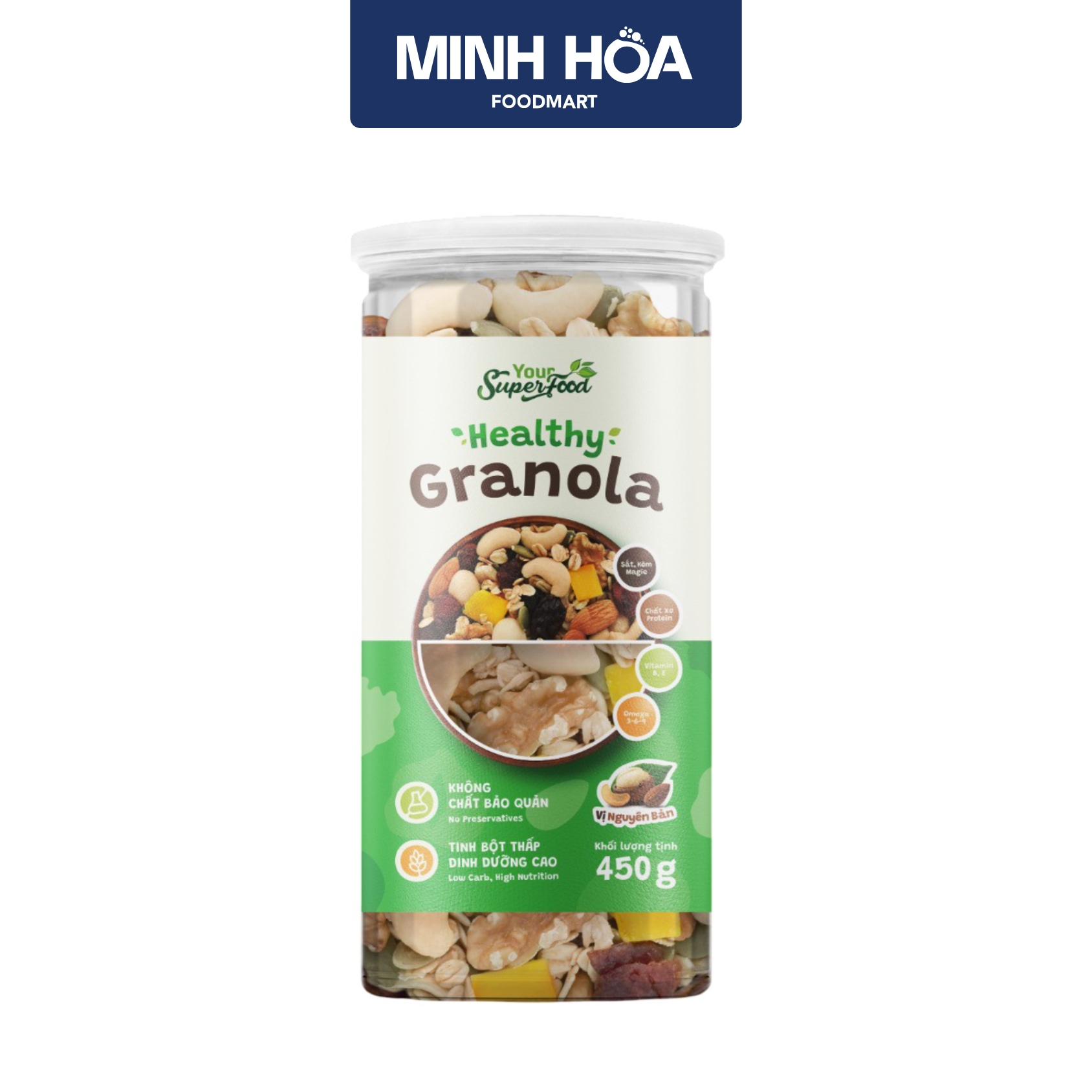 Ngũ cốc dinh dưỡng Your Superfood Healthy Granola (Vị Nguyên Bản) - 450g