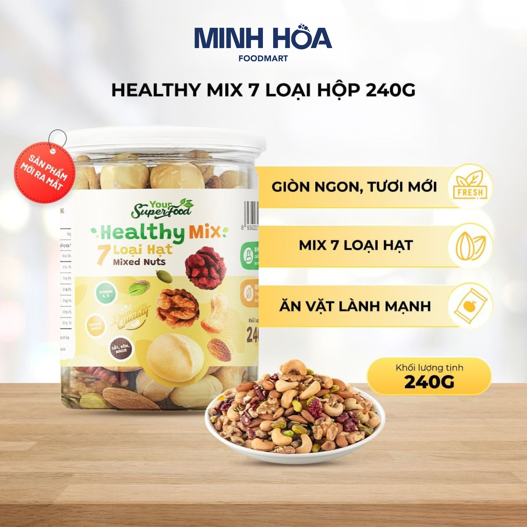 Healthy Mix 07 Loại Hạt, Hũ 240g (2)