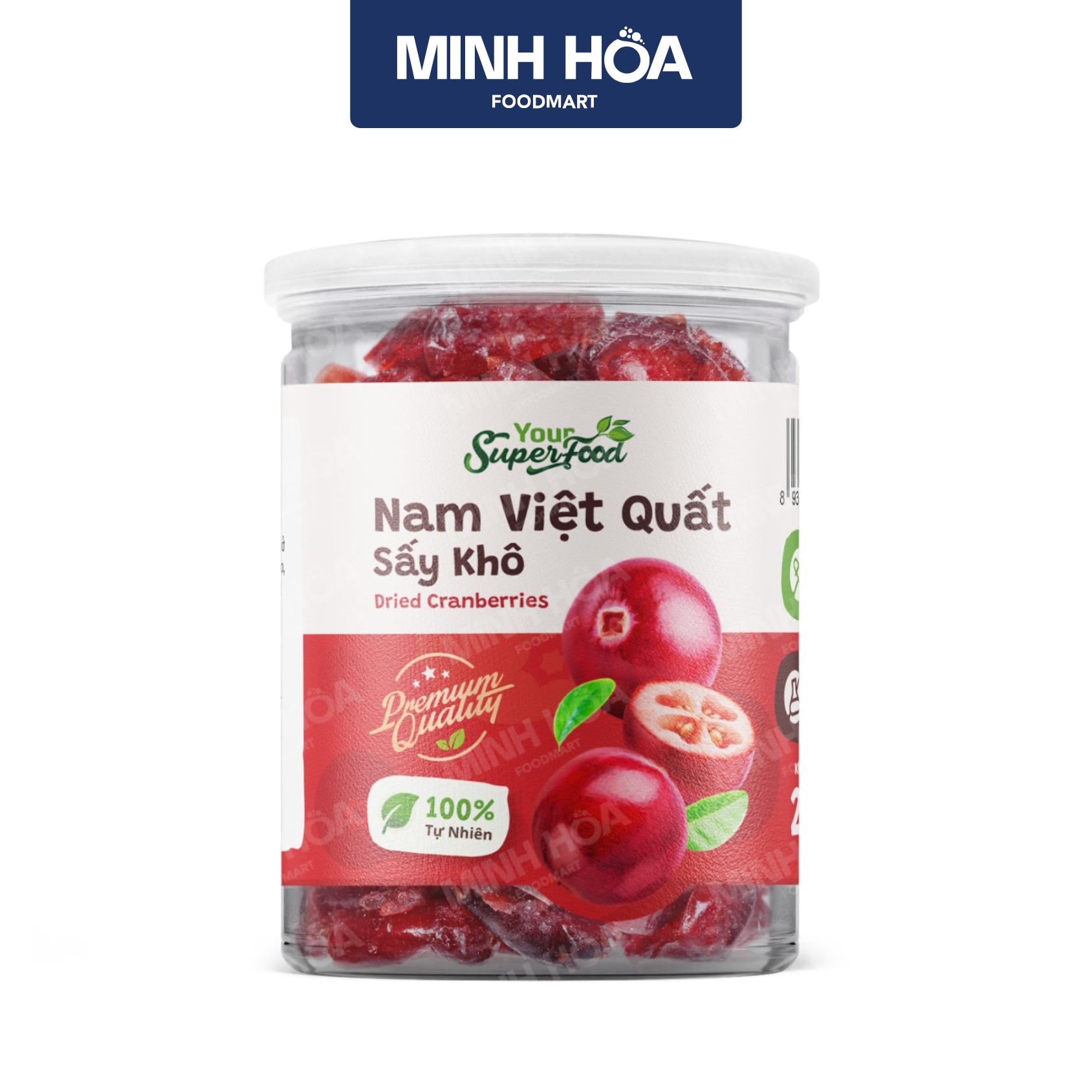 Nam việt quất sấy khô Your Superfood (Dried Cranberries) - 250g