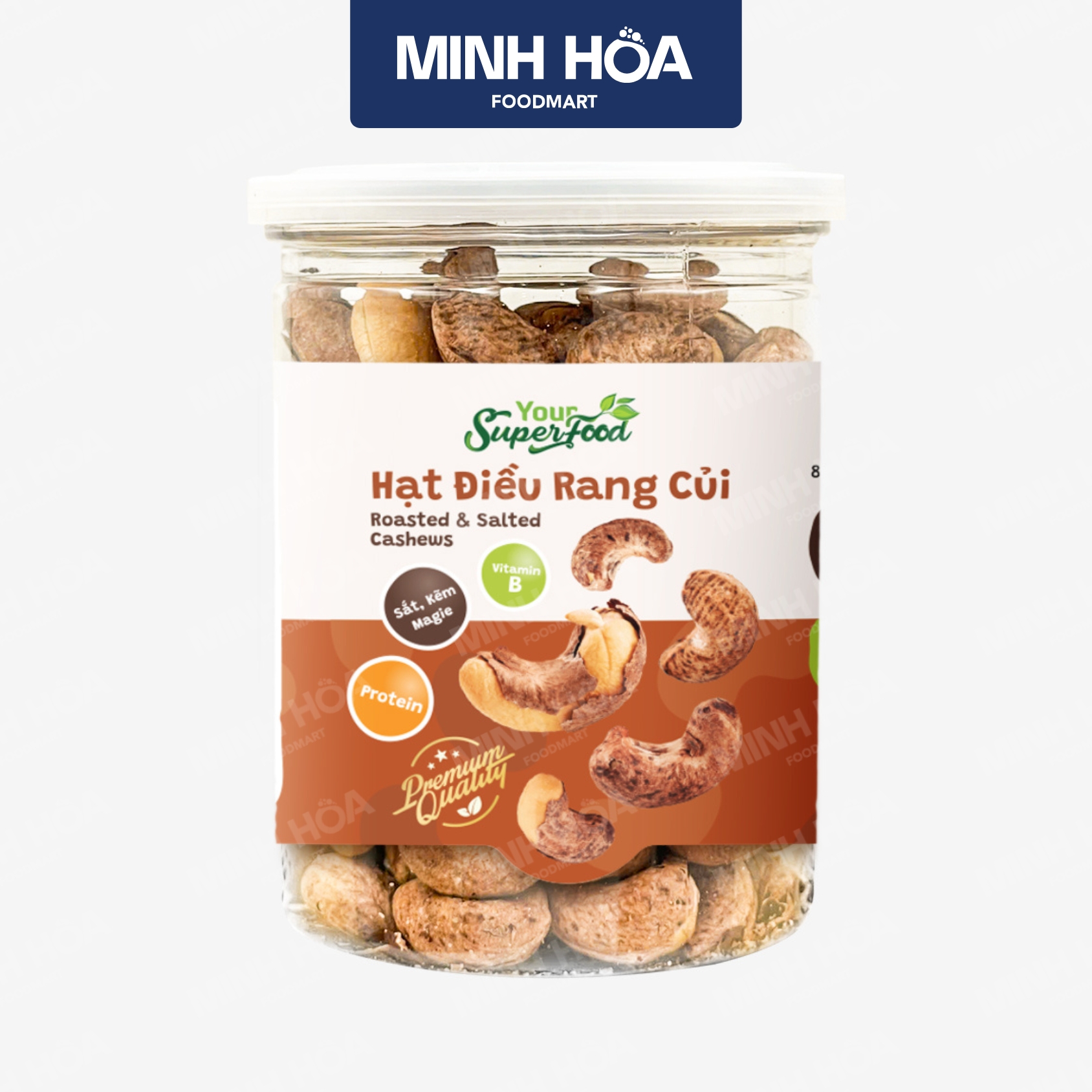 Hạt điều rang củi vỏ lụa Your Superfood (Roasted & Salted Cashews) - 240g