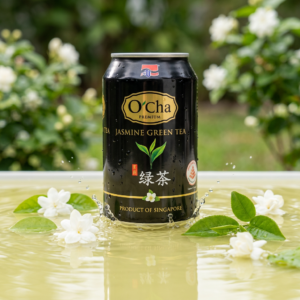Trà xanh hương lài O’Cha Premium Jasmine Green Tea (24 lon/thùng)