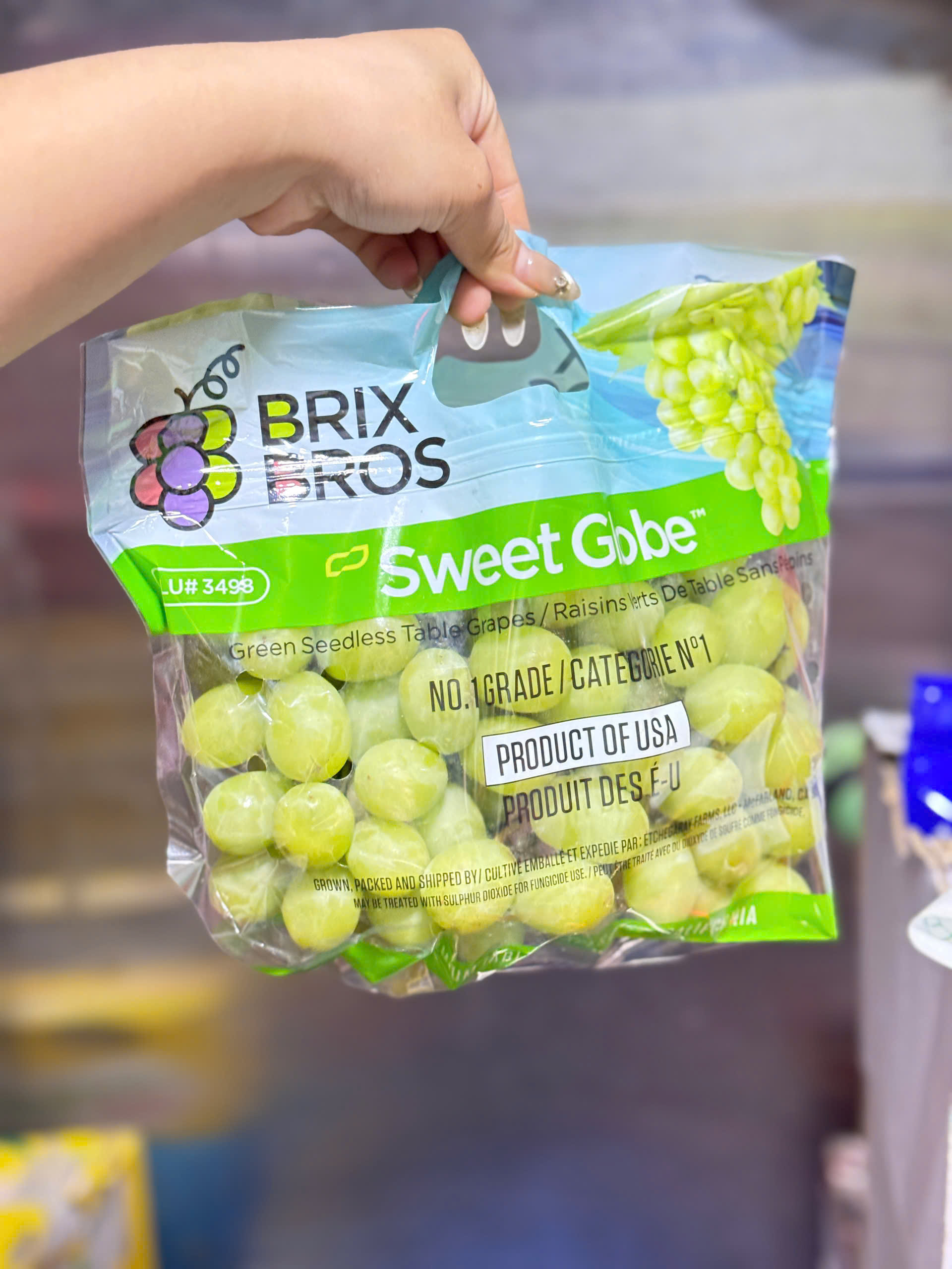 NHO XANH MỸ BRIX BROS GIỐNG SWEET GLOBE – TÚI 1KG